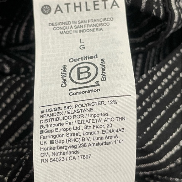 ATHLETA Arrival Maxi Dress Amara Stripe Black White Sz L - Picture 8 of 10